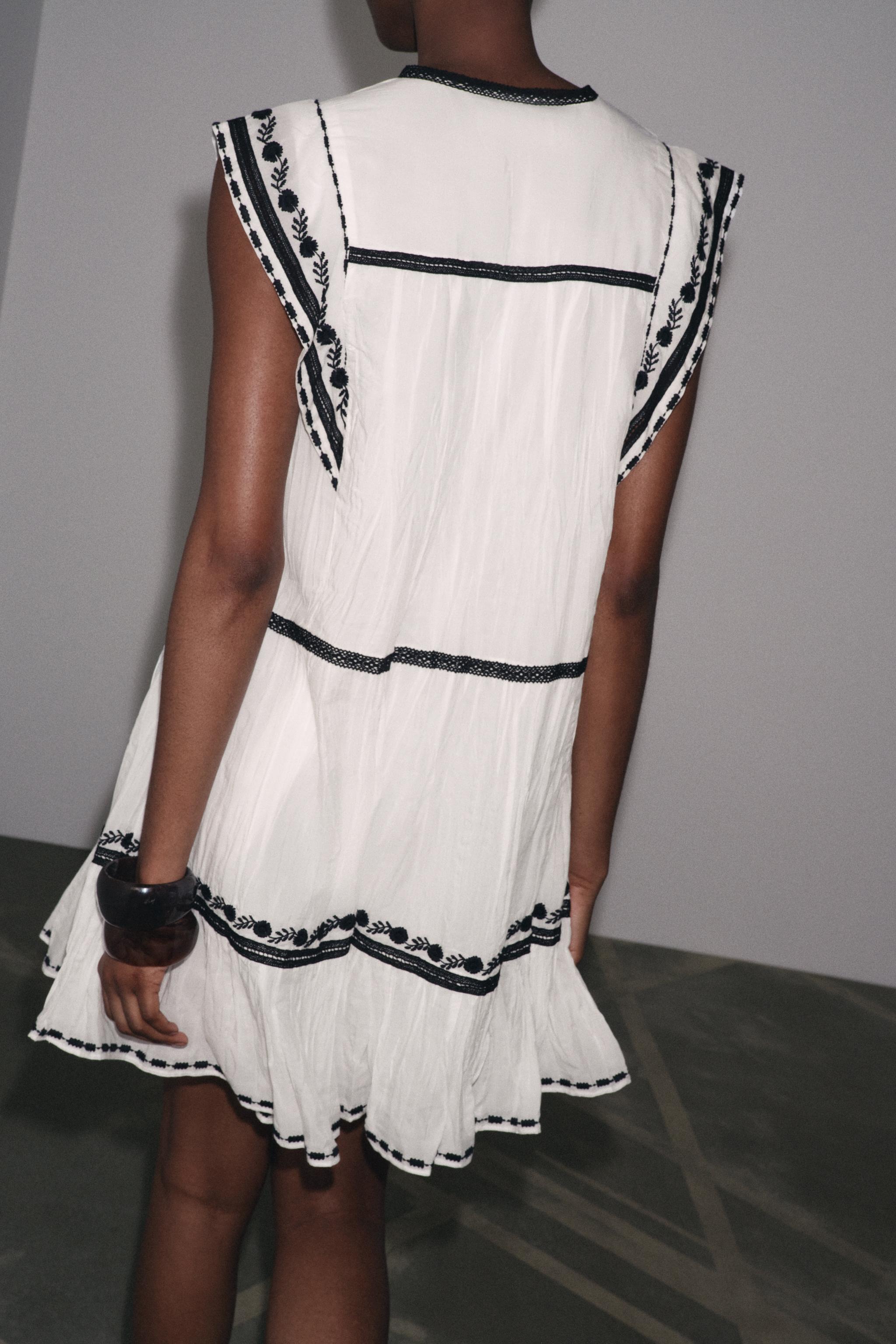 ZW COLLECTION EMBROIDERED SHORT DRESS